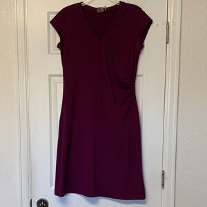 Athleta Nectar Burgundy Faux Wrap Dress